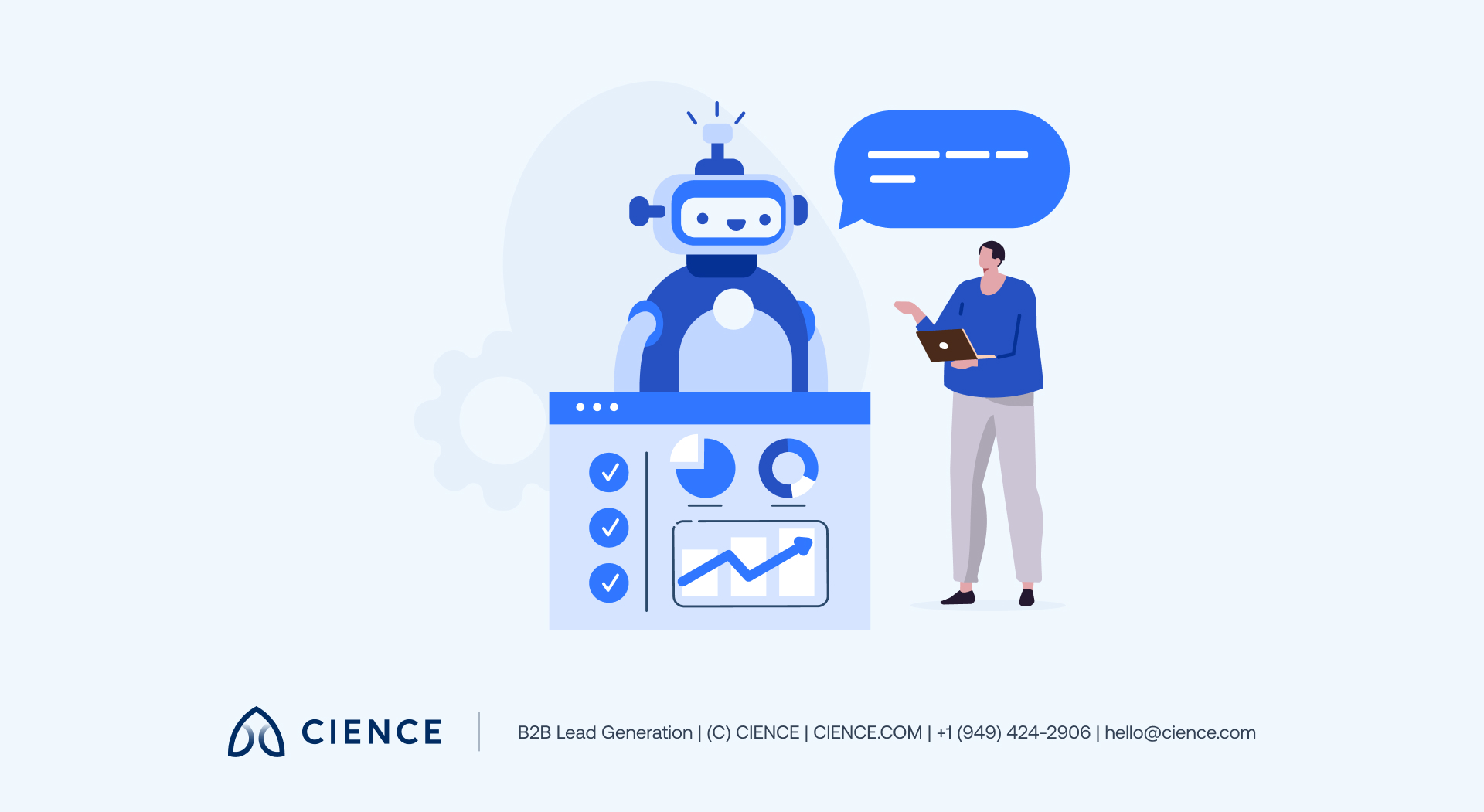 AI chatbot interface showing automated lead qualification and conversation flow